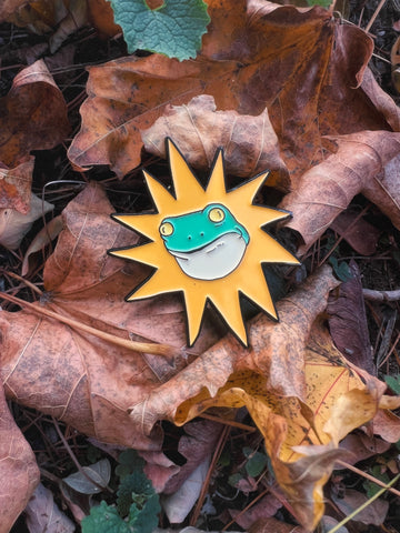 Sun Frog Enamel Pin