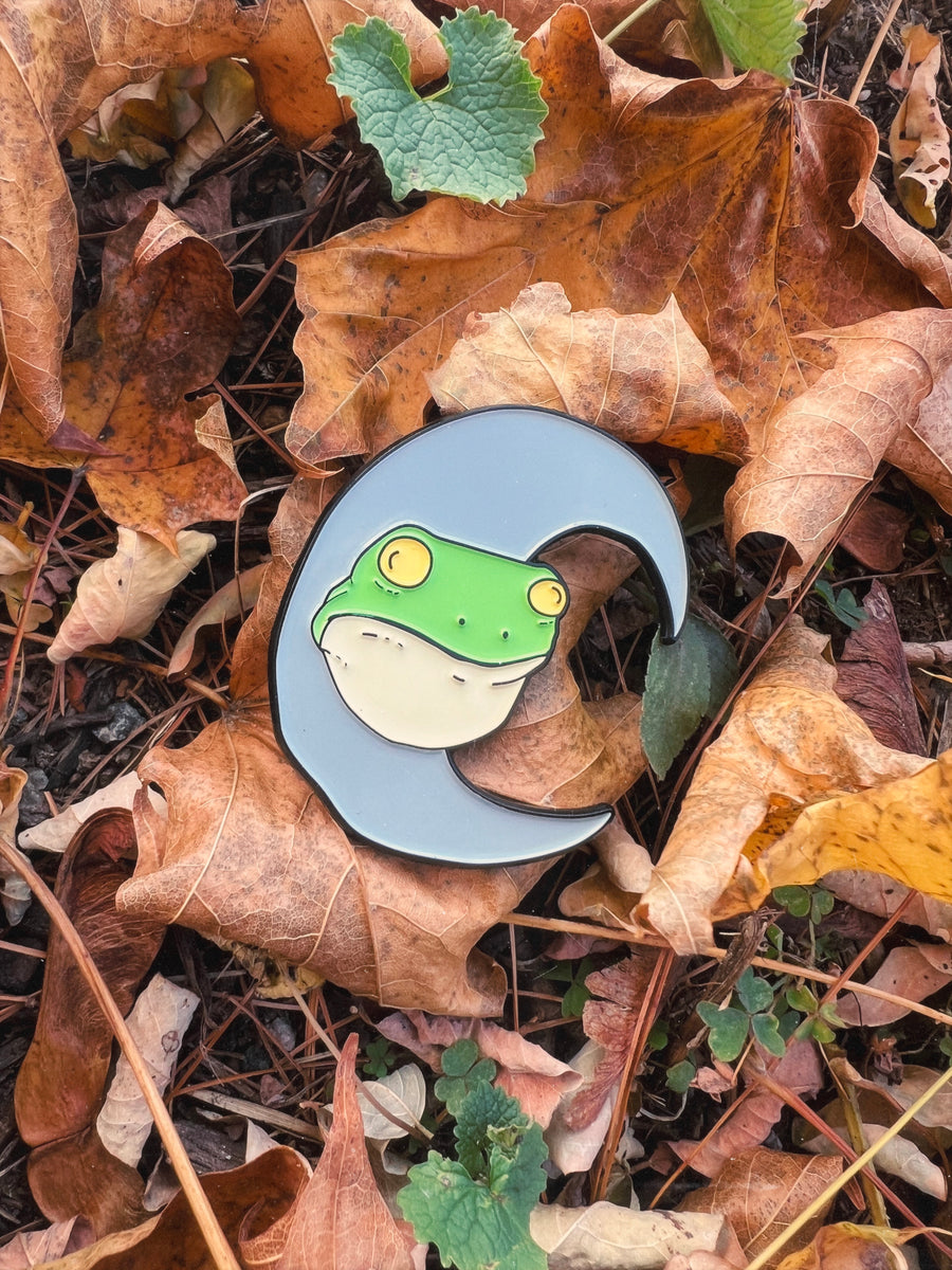 Moon Frog Enamel Pin